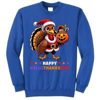 Happy Hallothanksmas Halloween Thanksgiving Xmas Funny Sweatshirt