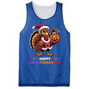 Happy Hallothanksmas Halloween Thanksgiving Xmas Funny Mesh Reversible Basketball Jersey Tank