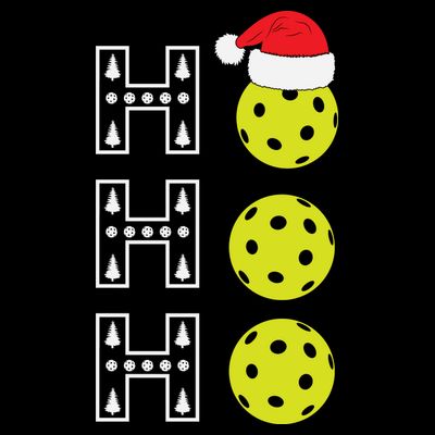 Ho Ho Ho Pickleball Christmas Santa Hat Holiday T-Shirt