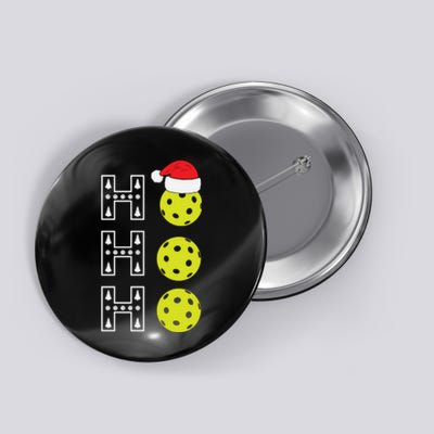 Ho Ho Ho Pickleball Christmas Santa Hat Holiday Button