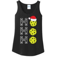 Ho Ho Ho Pickleball Christmas Santa Hat Holiday Ladies Essential Tank