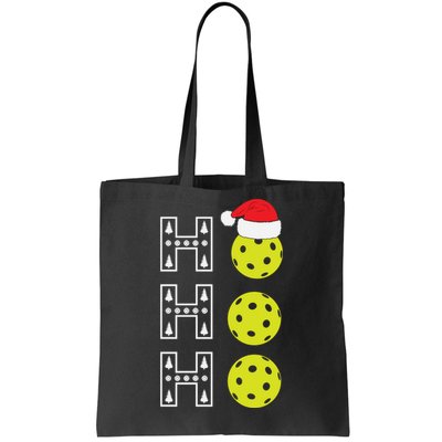 Ho Ho Ho Pickleball Christmas Santa Hat Holiday Tote Bag