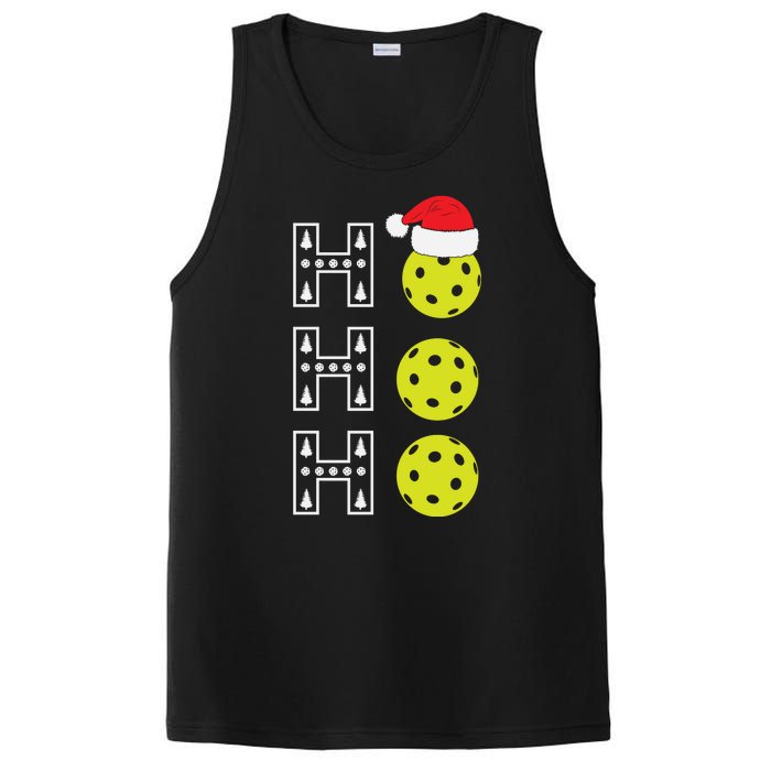 Ho Ho Ho Pickleball Christmas Santa Hat Holiday PosiCharge Competitor Tank