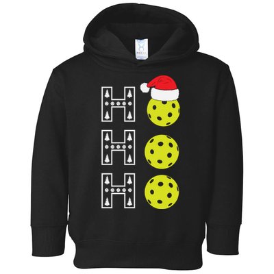 Ho Ho Ho Pickleball Christmas Santa Hat Holiday Toddler Hoodie