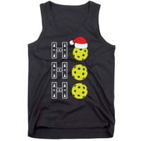 Ho Ho Ho Pickleball Christmas Santa Hat Holiday Tank Top