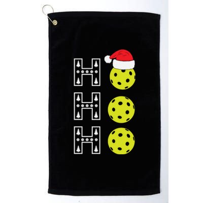 Ho Ho Ho Pickleball Christmas Santa Hat Holiday Platinum Collection Golf Towel