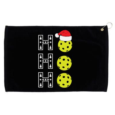 Ho Ho Ho Pickleball Christmas Santa Hat Holiday Grommeted Golf Towel