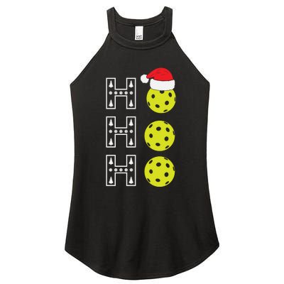 Ho Ho Ho Pickleball Christmas Santa Hat Holiday Women's Perfect Tri Rocker Tank