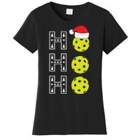 Ho Ho Ho Pickleball Christmas Santa Hat Holiday Women's T-Shirt