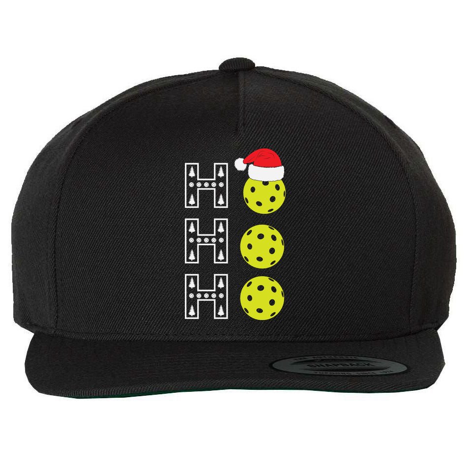 Ho Ho Ho Pickleball Christmas Santa Hat Holiday Wool Snapback Cap