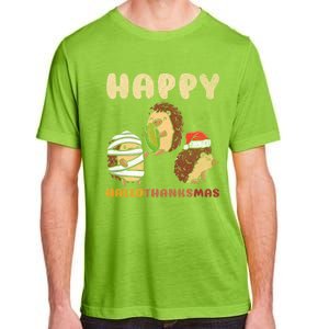 Happy Hallothanksmas Hedgehogs Christmas Gift Adult ChromaSoft Performance T-Shirt