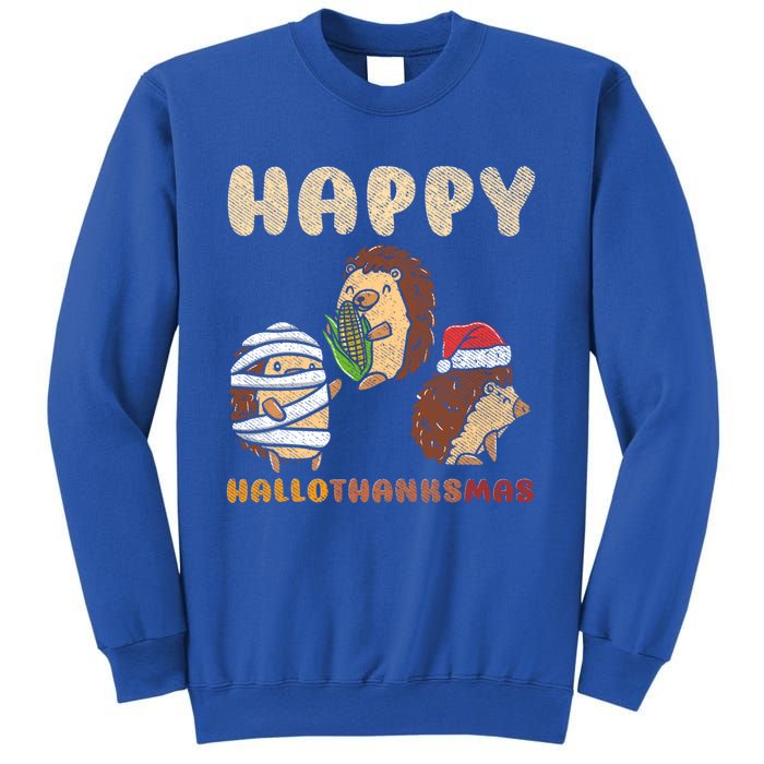 Happy Hallothanksmas Hedgehogs Christmas Gift Sweatshirt