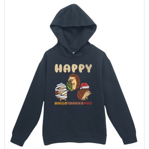 Happy Hallothanksmas Hedgehogs Christmas Gift Urban Pullover Hoodie