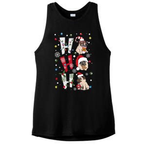 Hot Ho Ho Dogs Merry Christmas Funny Gift Ladies PosiCharge Tri-Blend Wicking Tank