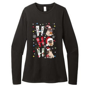 Hot Ho Ho Dogs Merry Christmas Funny Gift Womens CVC Long Sleeve Shirt