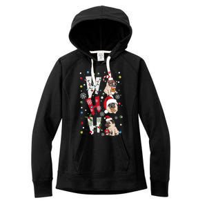 Hot Ho Ho Dogs Merry Christmas Funny Gift Women's Fleece Hoodie