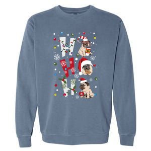 Hot Ho Ho Dogs Merry Christmas Funny Gift Garment-Dyed Sweatshirt