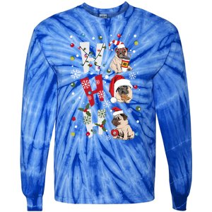 Hot Ho Ho Dogs Merry Christmas Funny Gift Tie-Dye Long Sleeve Shirt