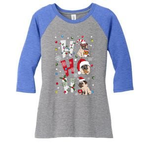 Hot Ho Ho Dogs Merry Christmas Funny Gift Women's Tri-Blend 3/4-Sleeve Raglan Shirt