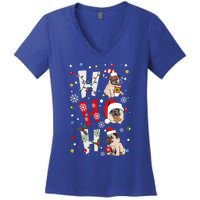 Hot Ho Ho Dogs Merry Christmas Funny Gift Women's V-Neck T-Shirt