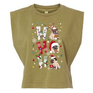 Hot Ho Ho Dogs Merry Christmas Funny Gift Garment-Dyed Women's Muscle Tee