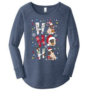 Hot Ho Ho Dogs Merry Christmas Funny Gift Women's Perfect Tri Tunic Long Sleeve Shirt