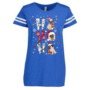 Hot Ho Ho Dogs Merry Christmas Funny Gift Enza Ladies Jersey Football T-Shirt