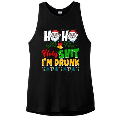 Ho Ho Holy Shit I'm Drunk Christmas Funny Xmas Ing Gift Ladies PosiCharge Tri-Blend Wicking Tank