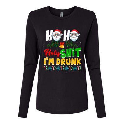 Ho Ho Holy Shit I'm Drunk Christmas Funny Xmas Ing Gift Womens Cotton Relaxed Long Sleeve T-Shirt