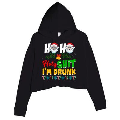 Ho Ho Holy Shit I'm Drunk Christmas Funny Xmas Ing Gift Crop Fleece Hoodie