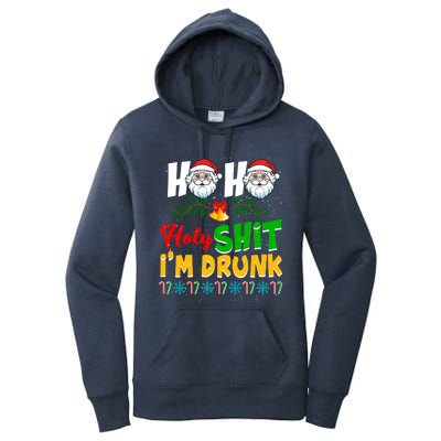 Ho Ho Holy Shit I'm Drunk Christmas Funny Xmas Ing Gift Women's Pullover Hoodie