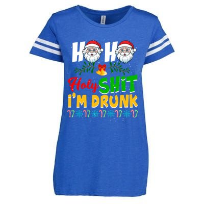 Ho Ho Holy Shit I'm Drunk Christmas Funny Xmas Ing Gift Enza Ladies Jersey Football T-Shirt