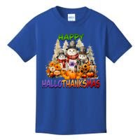 Happy Hallothanksmas Holidays Design Funny Gift Kids T-Shirt