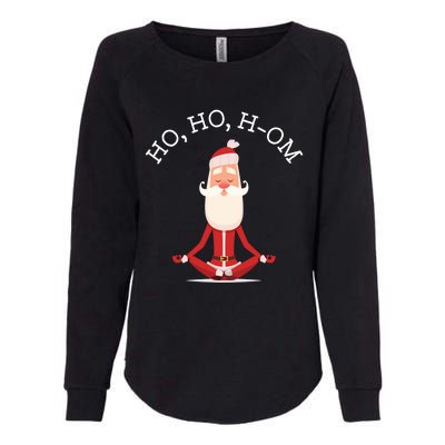 Ho Ho Hom Gift With Skinny Yoga Santa Womens California Wash Sweatshirt