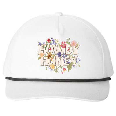 Howdy Honey Honeysuckle Plant Southern Western Country Desert Snapback Five-Panel Rope Hat