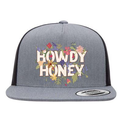 Howdy Honey Honeysuckle Plant Southern Western Country Desert Flat Bill Trucker Hat