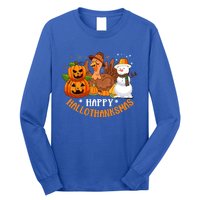 Happy Hallothanksmas Halloween Thanksgiving Christmas Day Gift Long Sleeve Shirt