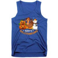 Happy Hallothanksmas Halloween Thanksgiving Christmas Day Gift Tank Top