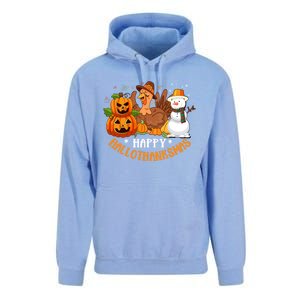 Happy Hallothanksmas Halloween Thanksgiving Christmas Day Gift Unisex Surf Hoodie