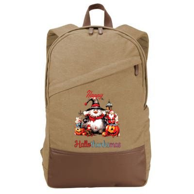 Happy Hallothanksmas Cotton Canvas Backpack