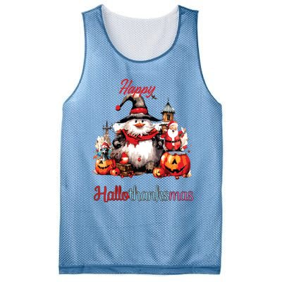 Happy Hallothanksmas Mesh Reversible Basketball Jersey Tank