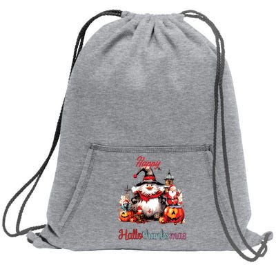 Happy Hallothanksmas Sweatshirt Cinch Pack Bag