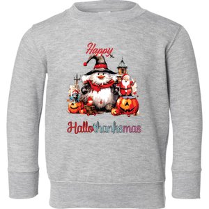 Happy Hallothanksmas Toddler Sweatshirt