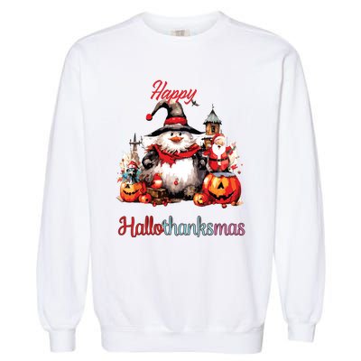 Happy Hallothanksmas Garment-Dyed Sweatshirt