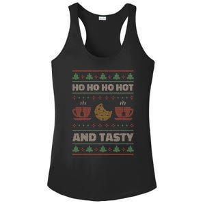 Ho Ho Ho Hot And Tasty Funny Christmas Cookie Ugly Sweater Gift Ladies PosiCharge Competitor Racerback Tank