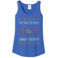 Ho Ho Ho Hot And Tasty Funny Christmas Cookie Ugly Sweater Gift Ladies Essential Tank