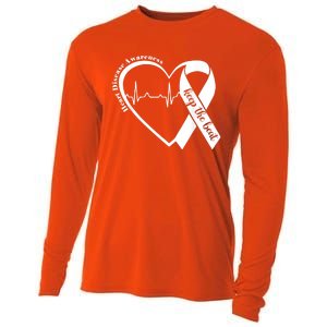 Heart Health Heart Disease Awareness Heartbeat Chd Wear Red Cooling Performance Long Sleeve Crew