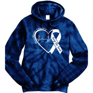 Heart Health Heart Disease Awareness Heartbeat Chd Wear Red Tie Dye Hoodie