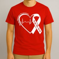 Heart Health Heart Disease Awareness Heartbeat Chd Wear Red T-Shirt