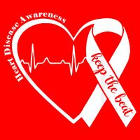 Heart Health Heart Disease Awareness Heartbeat Chd Wear Red T-Shirt